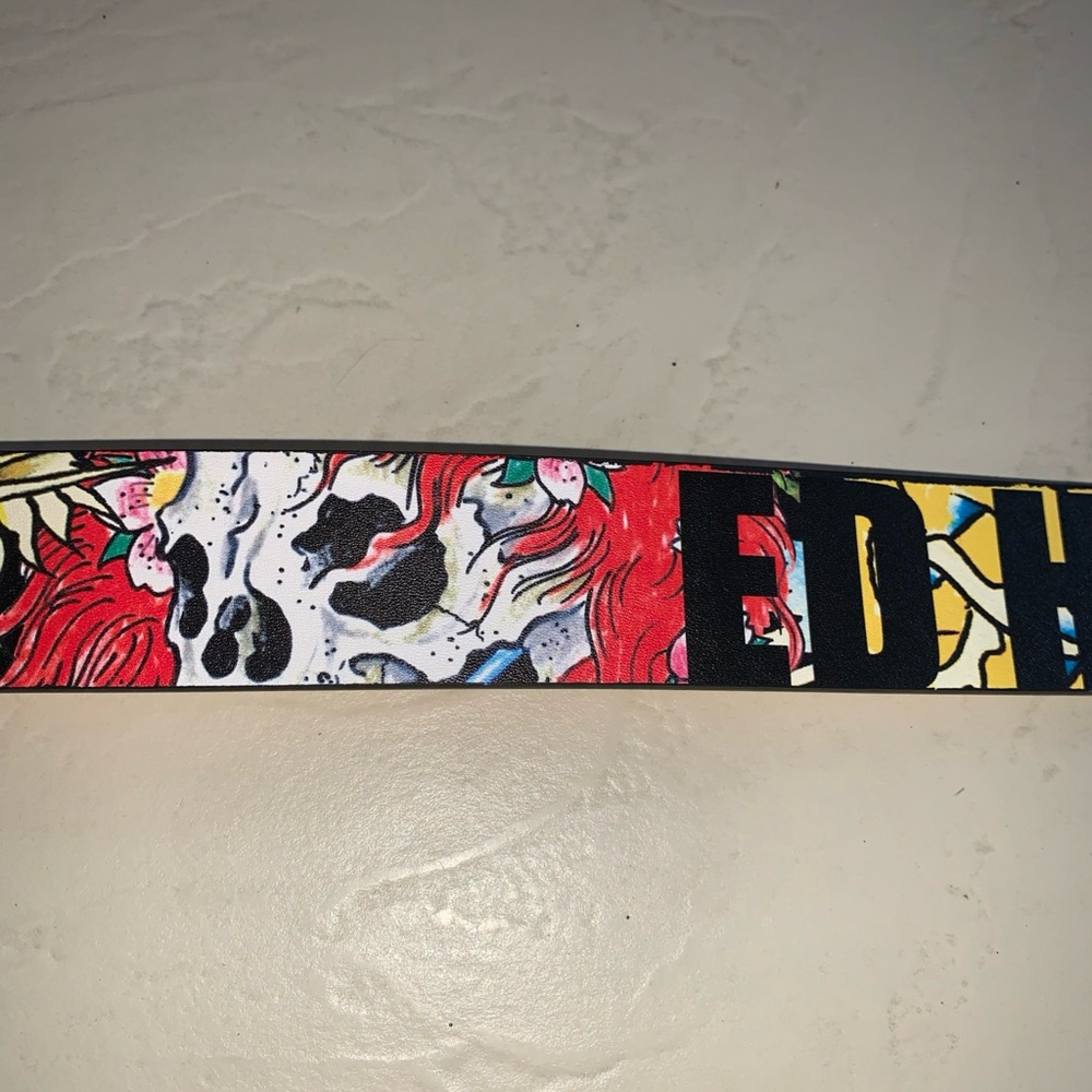 Ed Hardy Men's Reversible Belt Tattoo Dragon Skull Y2K Streetwear Size 42 - Picture 9 of 15